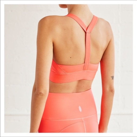 Free People Movement Neon Coral EndGame Sports Bra - Picture 2 of 6